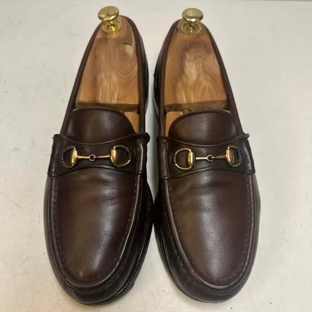 NEW HEELS Alden H466 Dark Brown Calfskin Horse Bit Loafer Made in USA 10 D